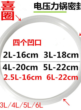 双喜电压力锅密封圈3L珠海双喜皮圈4L电高压锅密封圈2.5L5L6L18cm