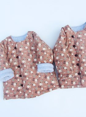 菊之布忆手工自制儿童宝宝冬季天然纯棉花棉袄大童有机棉保暖棉服