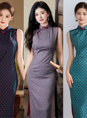 2025初夏新款女装今年流行漂亮爆款穿搭国风旗袍新中式长连衣裙子