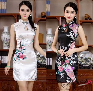 新款 旗袍连衣裙修身 旗袍女妈妈装 短袖 显瘦旗袍裙春 中长款 2020夏季