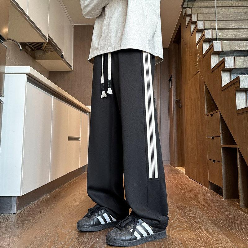 春秋季新款 菠萝格直筒卫裤男士裤子休闲修身男士长裤