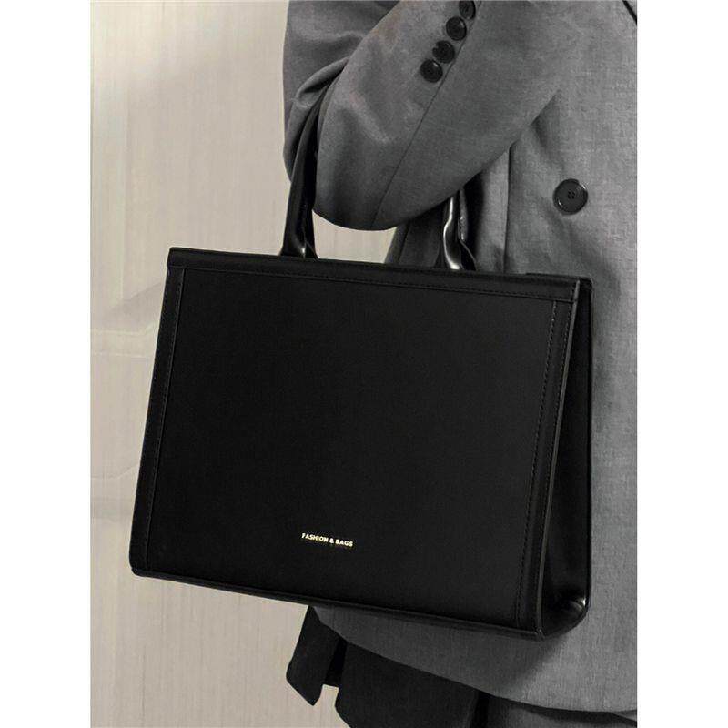 学院风包包上课通勤包公文包学生大容量托特包韩系手提单肩斜挎包