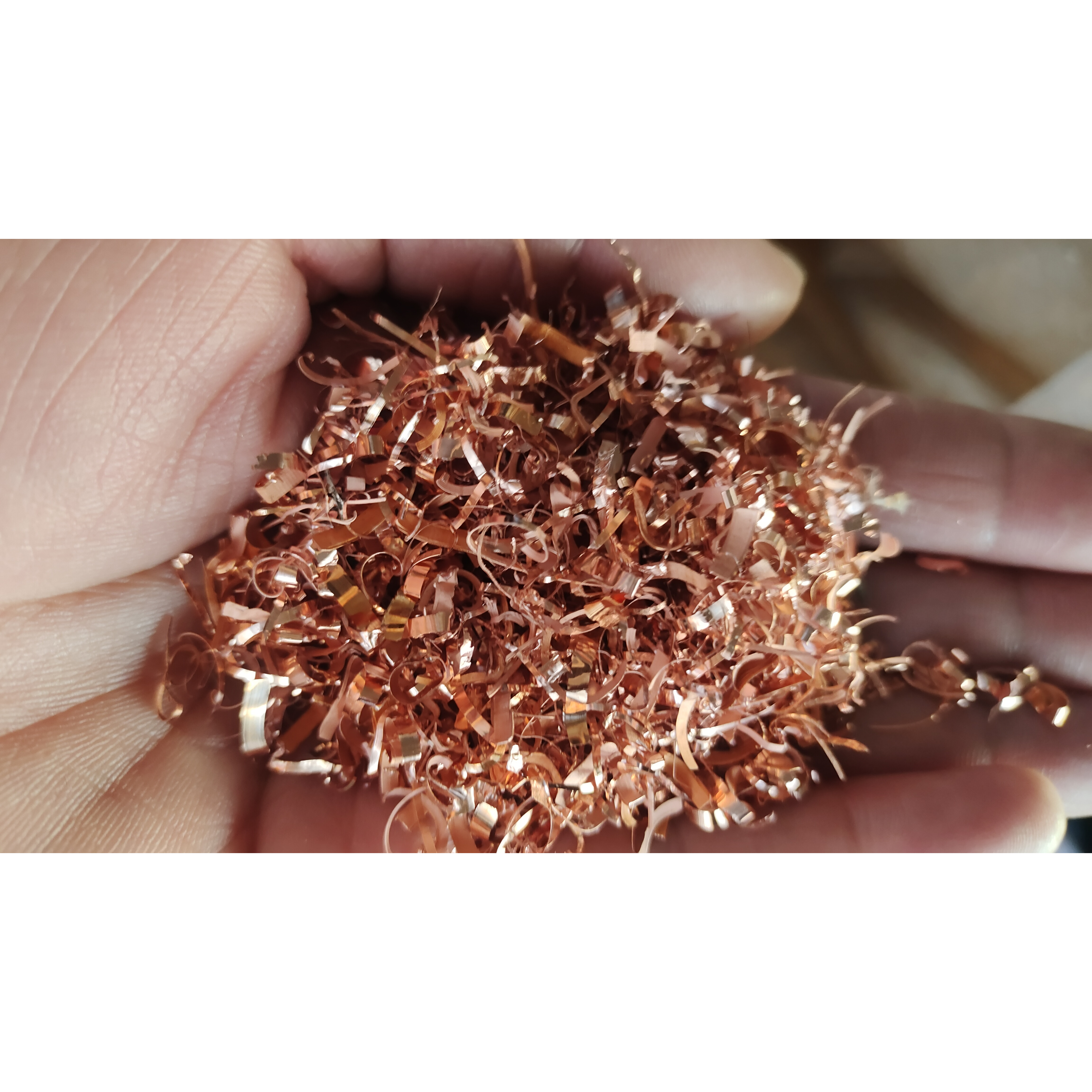 紫铜刨花铁刨花纯铜花红铜刨花铁屑学校实验金属手工材料