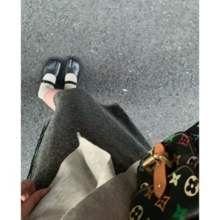 一只豌豆  百搭好穿蕾丝抽绳针织时髦感中裙显廋曼陀罗裙半身裙