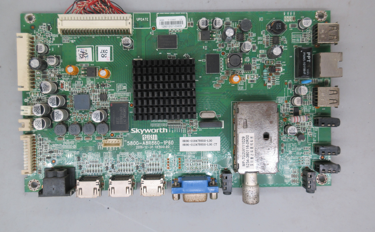 拆机创维47e650e主板配屏