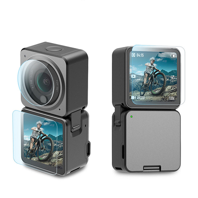 适用于大疆DJIAction2运动相机钢化膜套装高清显示屏幕保护防爆膜