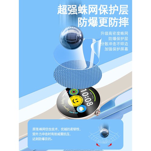 德国柏奈儿适用iQOO Watch5手表保护膜iqoowatchgt钢化膜gt水凝软膜vivowatch5智能运动手表vivo全屏防摔iqoo