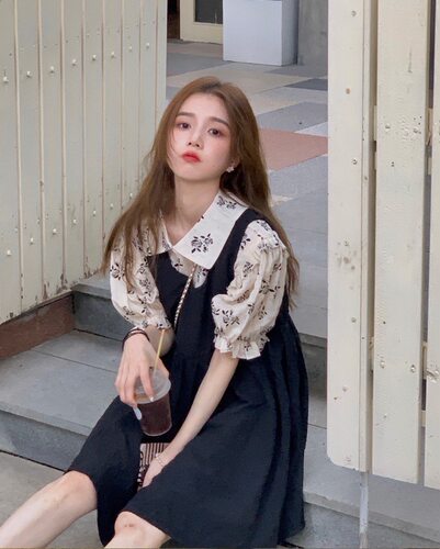 小野智恩娃娃款可爱风背心学院裙