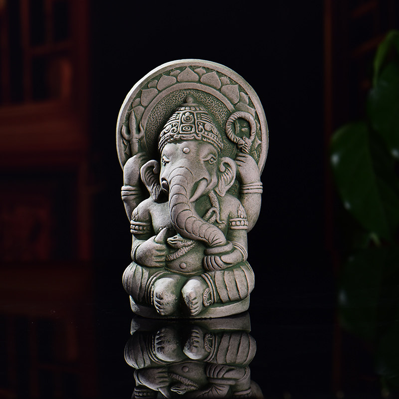 印象泰石材招财东南亚象鼻财神