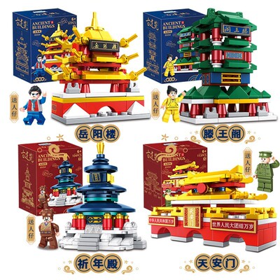 新品积智星83054古建筑系列天安