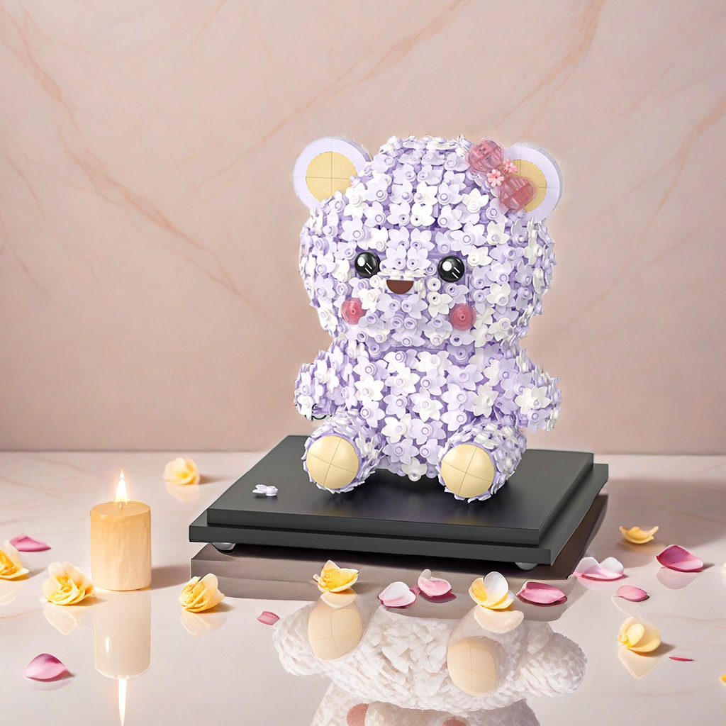 【积木玩具】小熊花卡通系列拼装