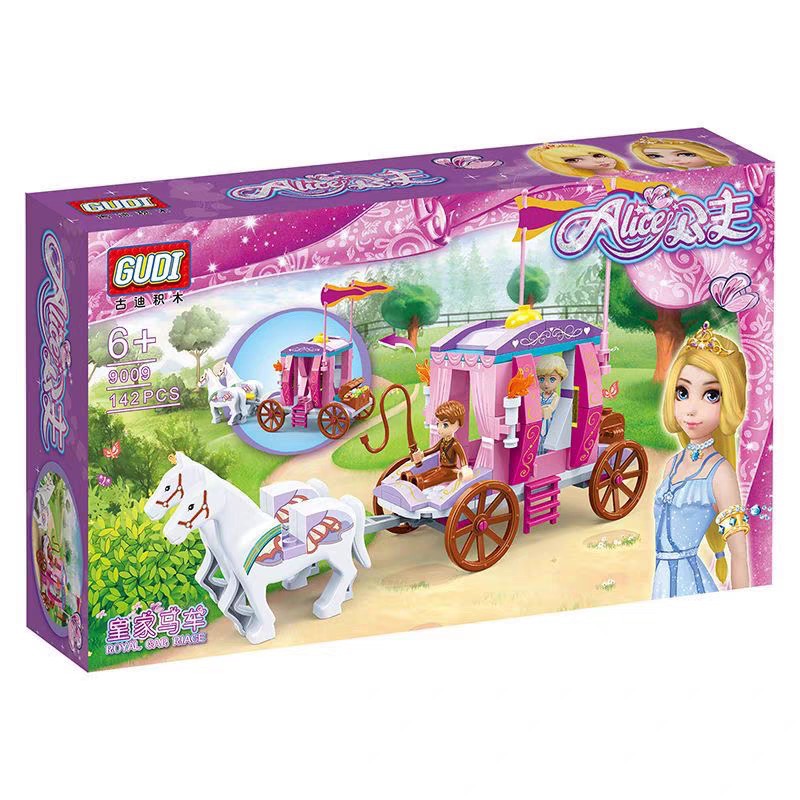 古迪皇家马车积木公主拼插712岁