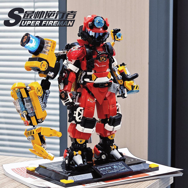 iblock1101麒麟机械手臂消防员破