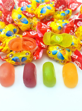 俄罗斯乌克兰进口如胜roshen糖果小蜜蜂水果夹心爆浆软糖QQ糖包邮