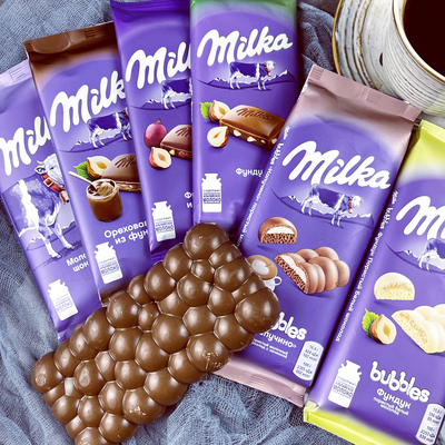 Печенье Орео Milka с фундуком и миндалем, наполненное пузырьковым молочным шоколадом, импортированное из Германии и Польши.