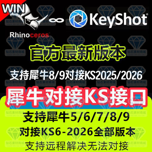 犀牛rhino6/7/8/9实时对接keyshot10/11/12/2024/25/26同步插件