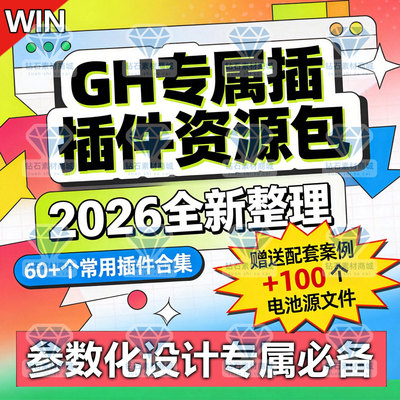 犀牛6/7/8GH中文汉化翻译插件grasshopper常用插件大全袋鼠午餐盒