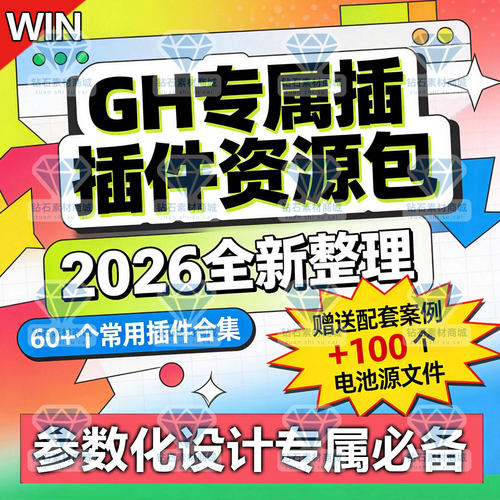 犀牛6/7/8GH中文汉化翻译插件grasshopper常用插件大全袋鼠午餐盒