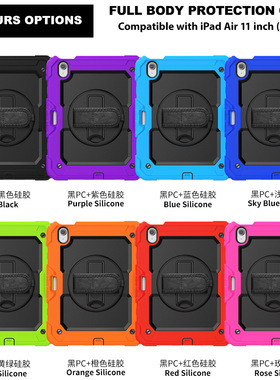 适用2025iPadAir11防摔手带平板保护套mini7背带iPad Air13支架壳