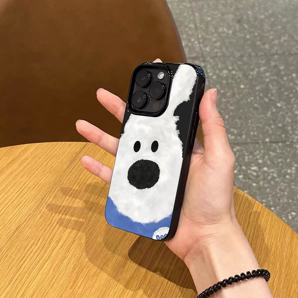 iPhone日韩满屏小白狗手机壳