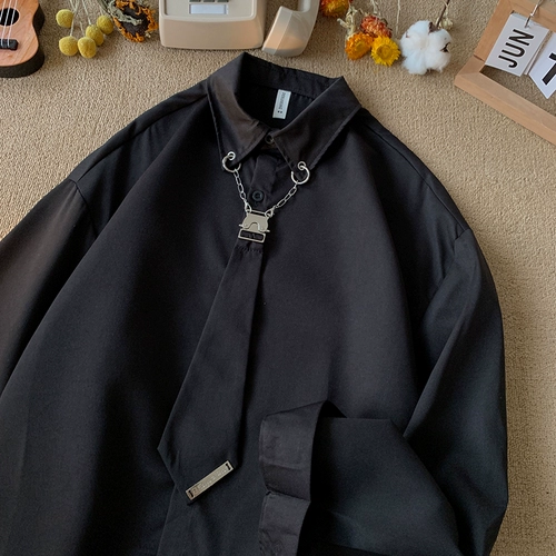 Японский галстук, универсальная трендовая рубашка для отдыха, изысканный стиль, оверсайз