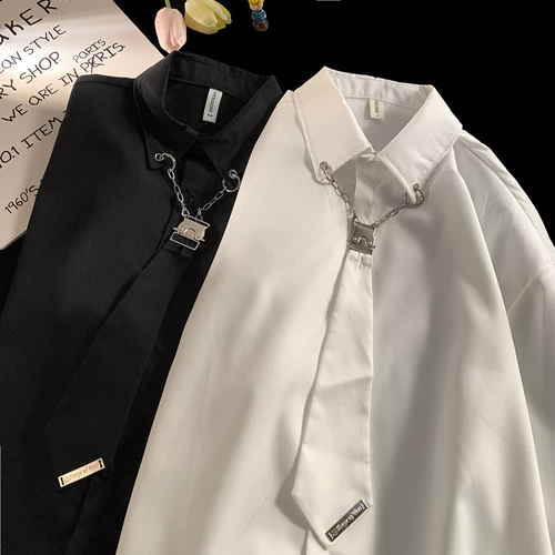 Японский галстук, универсальная трендовая рубашка для отдыха, изысканный стиль, оверсайз