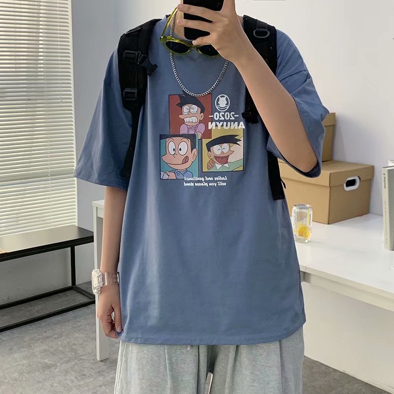 网红ins短袖t恤男超火cec潮牌潮流宽松男装衣服港风原宿风情侣装