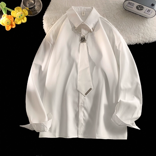 Японский галстук, универсальная трендовая рубашка для отдыха, изысканный стиль, оверсайз