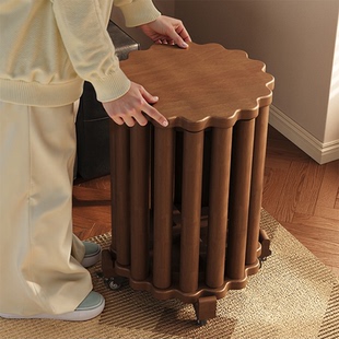 实木叠叠凳可叠放家用新中式凳子结实耐用圆凳复古旋转中古风高凳