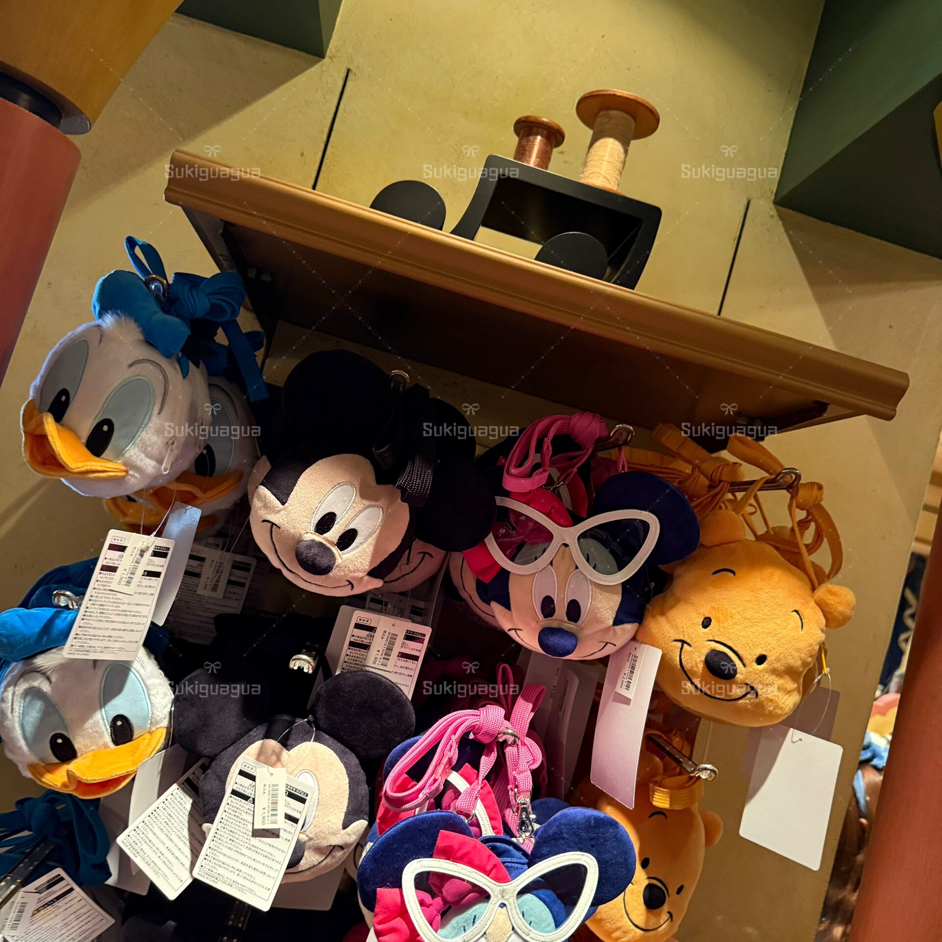 日本 Disney东京迪士尼 公仔斜挎包大脸包奇奇蒂蒂汉堡包华夫饼