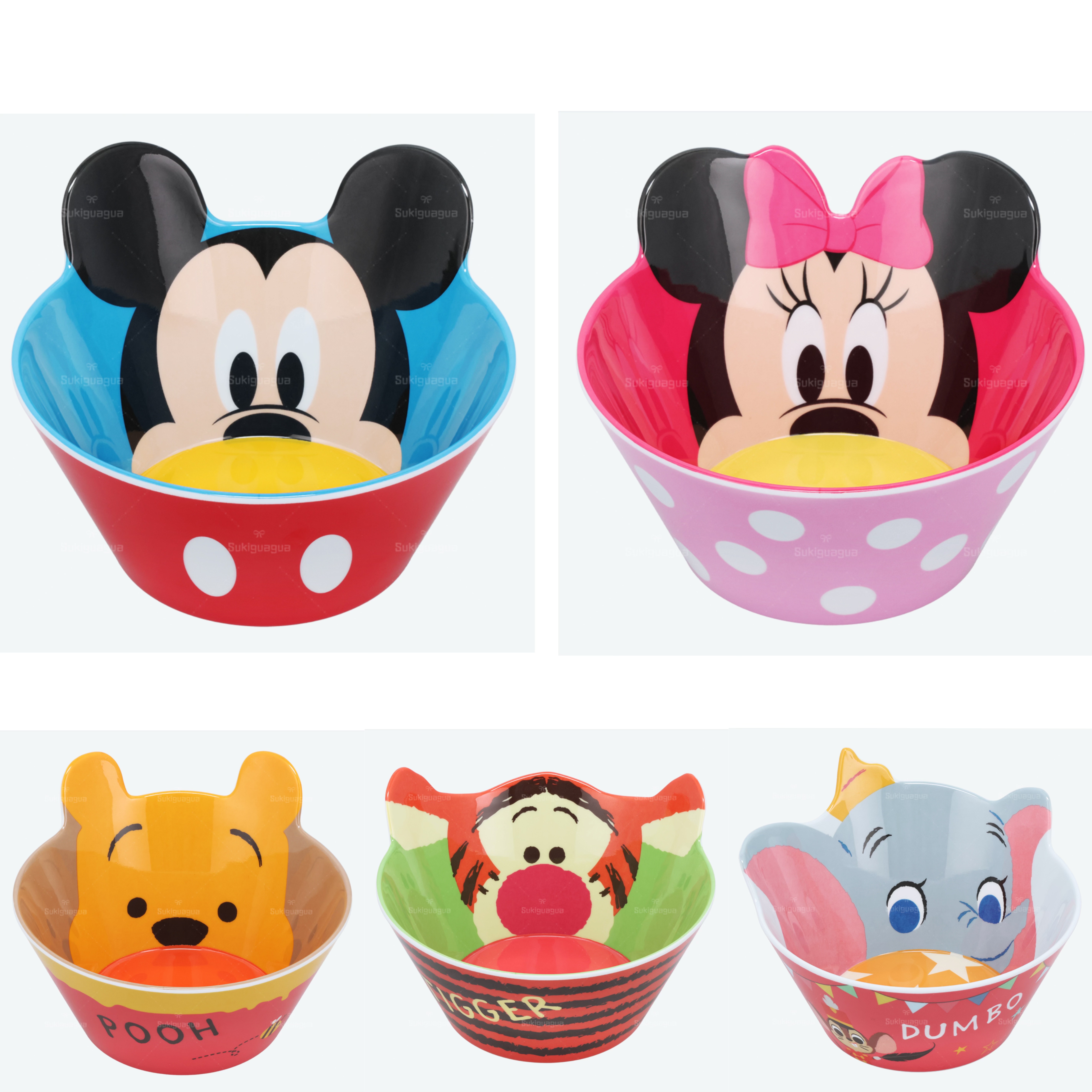 日本  Disney迪士尼 新品 米奇米妮维尼 树脂饭碗汤碗卡通餐具
