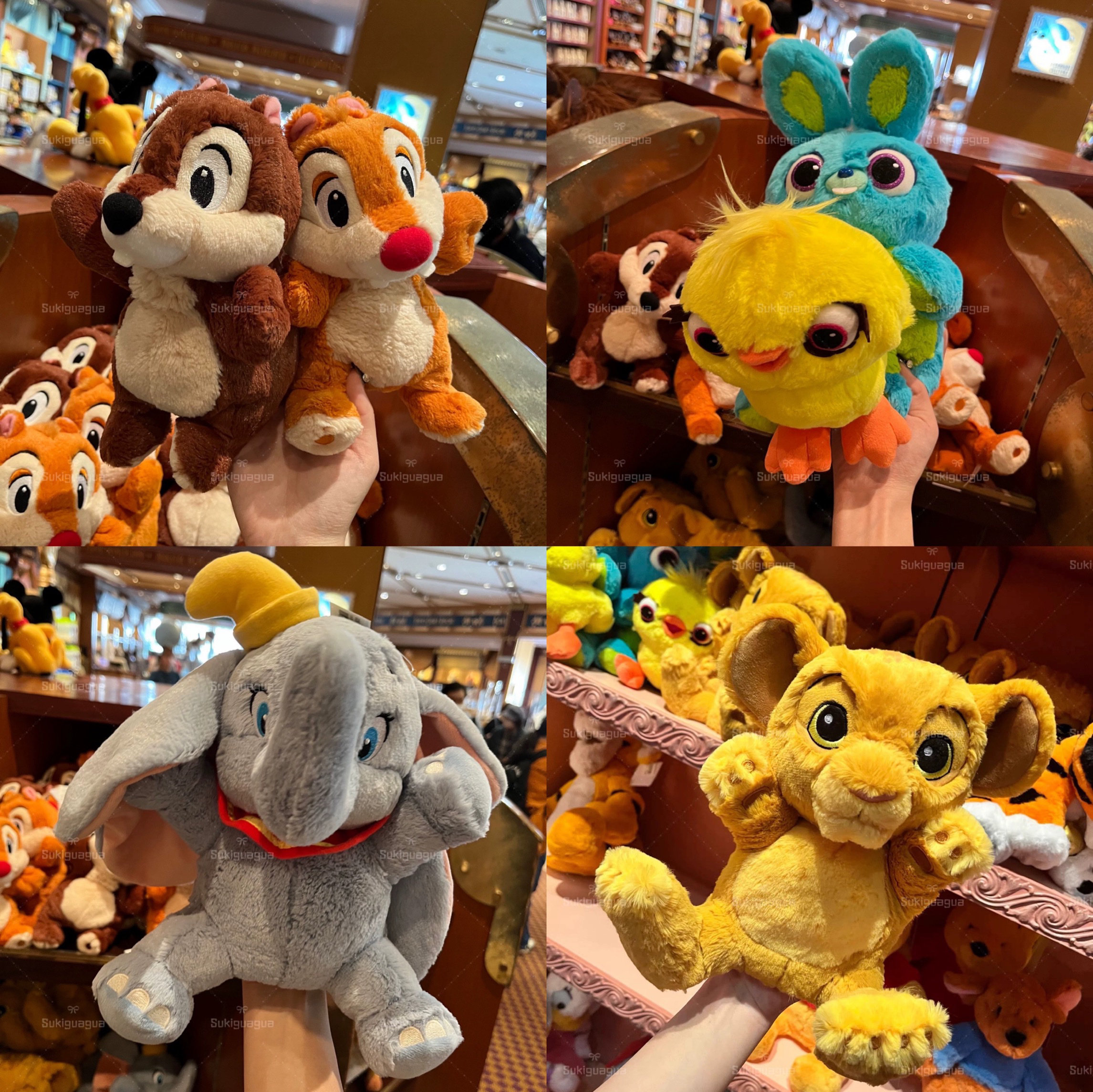 日本 Disney迪士尼唐老鸭维尼小飞象手偶奇奇蒂蒂玛丽猫手偶辛巴