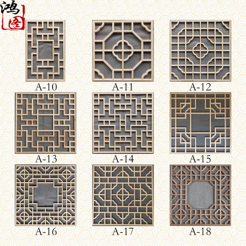 镂空实木东阳木雕松木吊顶仿古