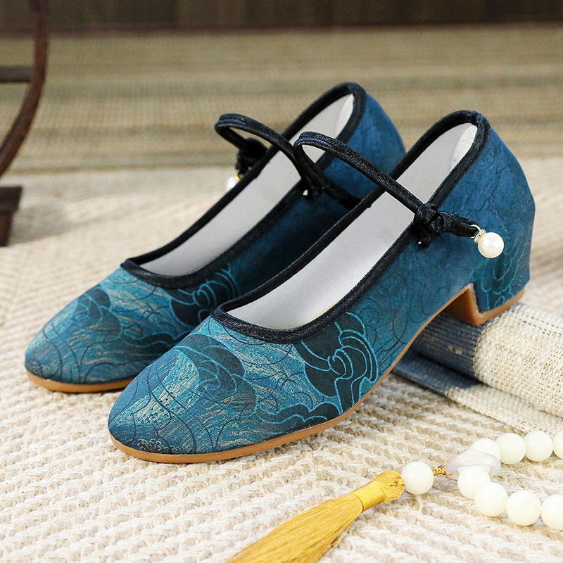 春夏茶艺师工作鞋中国风旗袍鞋