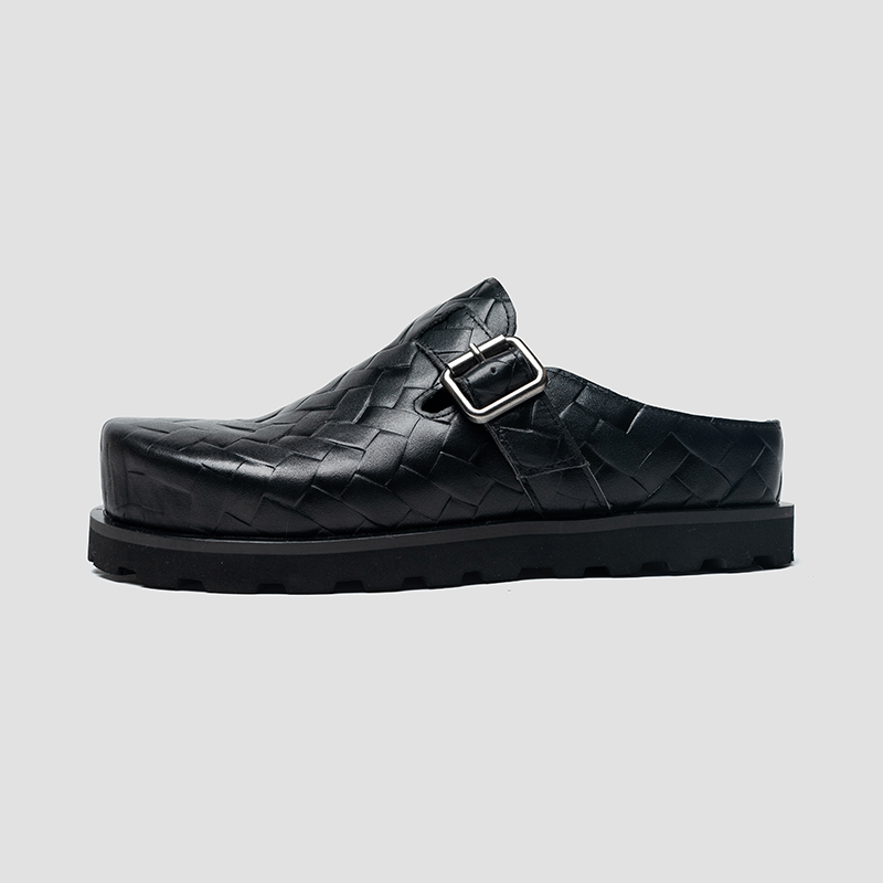 原创手工勃肯鞋包头半拖鞋男款