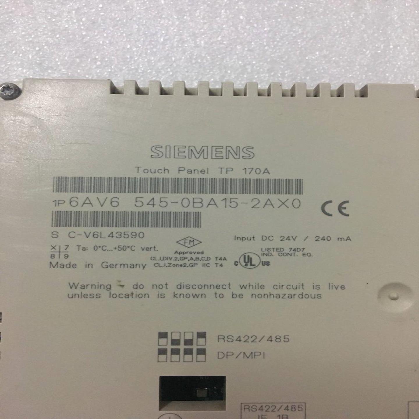 配件拆机6AV6 545-0BA15-2AX0西门子TP170A触摸屏 6AV6545-0B议价