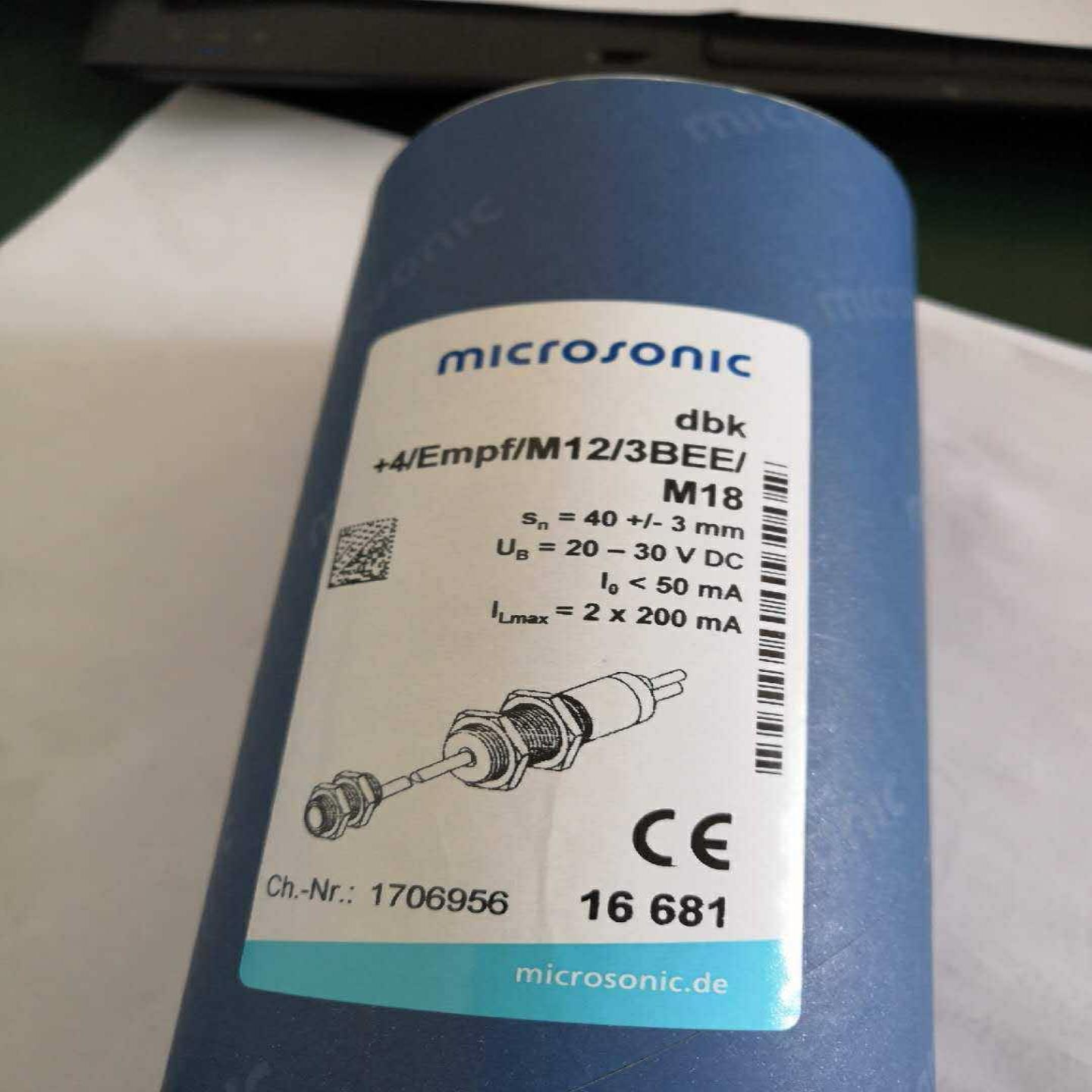 配件德国microsonic原装正品超声波dbk+4M123BEEM18 E议价