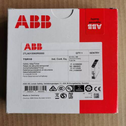 配件原装ABB安全继电器  Sentry TSR10 24VDC  2TLA010议价