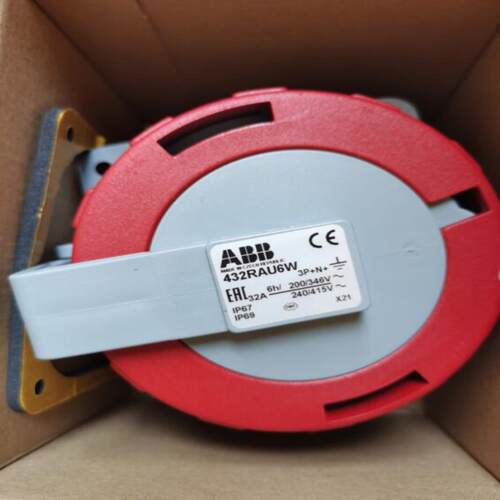 配件原装ABB五极暗装斜体工业插座  432RAU6W   32A  346-41