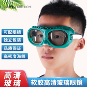 玻璃护目镜防风沙防雾防尘防风透明男女劳保防飞溅防飞沫防护眼镜