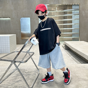 男童痞帅风短袖t恤2026新款韩版儿童夏装上衣中大童男孩纯棉体恤