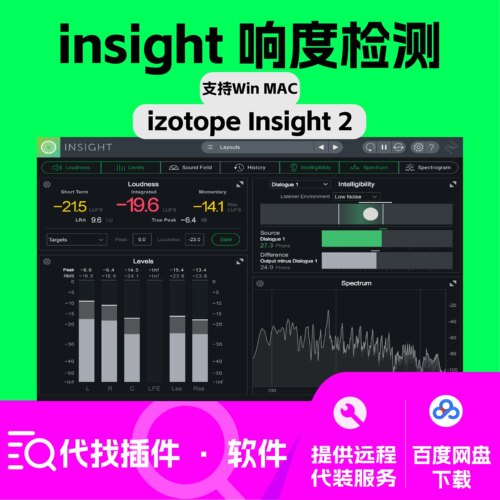 izotope insight 2 响度计量 混音 母带分析 电音 流行 声相 相位