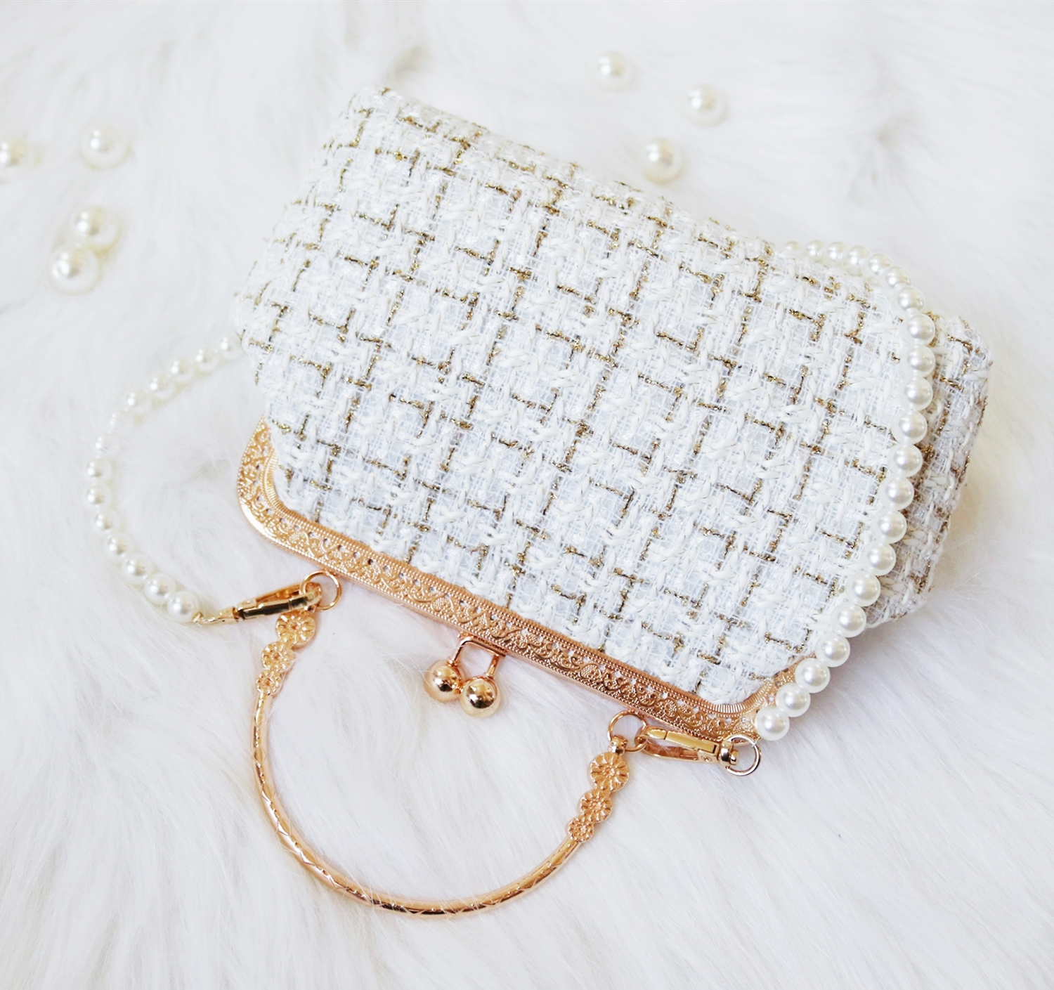 神隐 小香风气质呢子单肩斜跨复古旗袍汉服口金包包女包2020新款