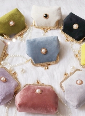 手工免裁剪熨烫口金包DIY材料包零钱包可爱丝绒硬币包初学非成品