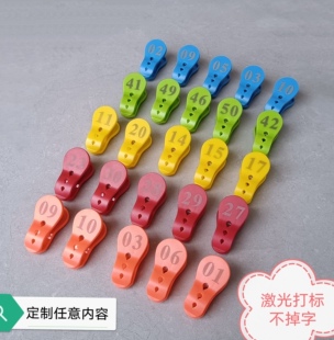 号码牌数字编号夹子饭店餐饮口味夹叫号上菜牌夹麻辣烫号码牌定制