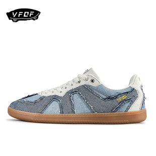 VFDF 复古潮流时尚百搭休闲鞋韩版牛仔布德训鞋小众舒适情侣板鞋