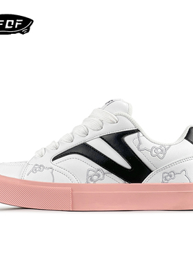 VFDF 2025春季新款板鞋ins百搭休闲小白鞋少女心白黑粉面包鞋女