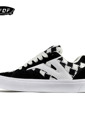 VFDF 小香风复古拼接休闲鞋ins韩版小众时尚百搭低帮板鞋男女同款
