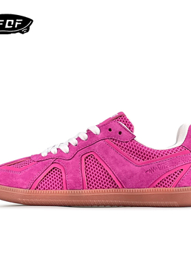 VFDF 2024夏季新款复古网面透气德训鞋女潮百搭火龙果粉休闲板鞋