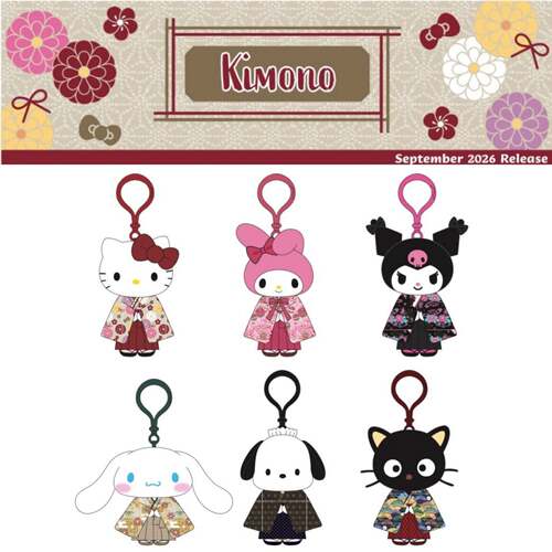 预订 26年9月slo美版传统和服hellokitty毛绒挂件娃娃